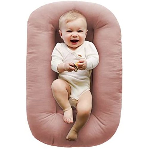 Snuggle Me Organic Bare | Baby Lounger & Infant Floor Seat | Newborn Essentials | Organic Cotton, Fiberfill | Gumdrop