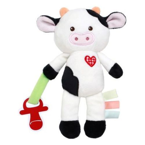 Magic Years 8 Inch Cow Paci Buddy Activity Toy With Pacifier Strap