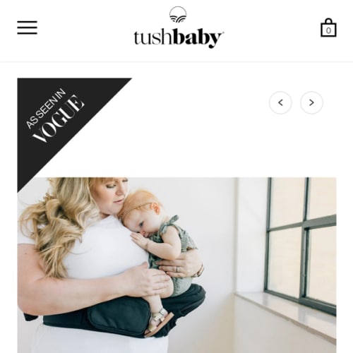 Tushbaby Hip Carrier - BLACK + Gold