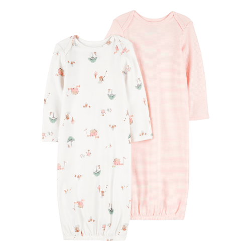 Baby 2-Pack Sleeper Gowns - Pink - Carter's | Carter's