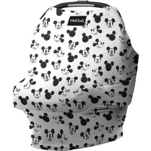 Milk Snob Original Disney 5-in-1 Cover Mickey Mouse Sketch, Privacy for Breastfeeding, Baby Car Seat, Carrier, Stroller, High Chair, Shopping Cart, Lounger Canopy - Newborn Essentials, Nursing Top