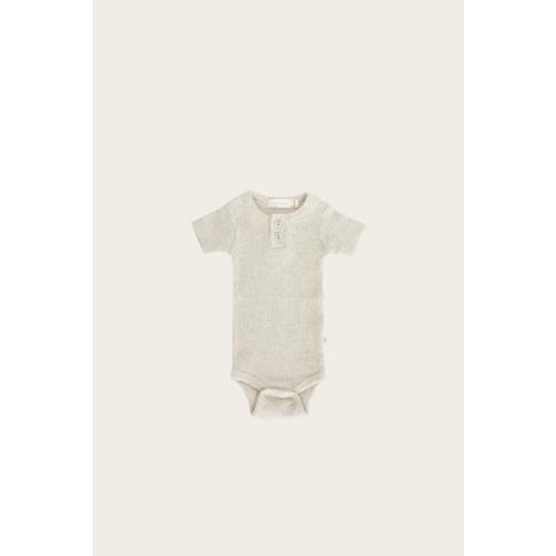 Organic Essential Tee Bodysuit - Oatmeal Marle – Jamie Kay USA