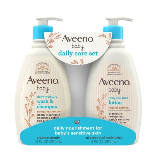 Aveeno Baby Daily Care Gift Set, Baby Wash & Shampoo & Lotion, 2 items