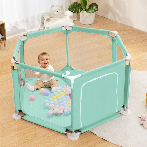 Tooca 49" Baby Playpen Playard Indoor and Outdoor Kids Toddler Activity Center & Reviews | Wayfair