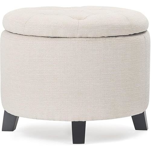 Finch Bennett Storage Ottoman, Ivory