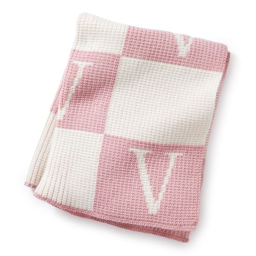 Initial Block Baby Blanket