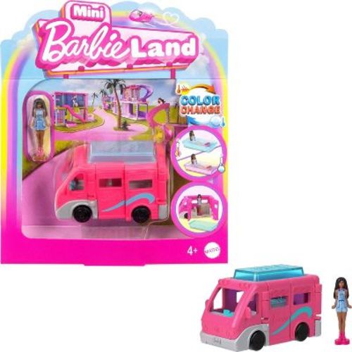 Barbie Mini BarbieLand Doll & Vehicle Set with 1.5" Doll & DreamCamper - 3pc