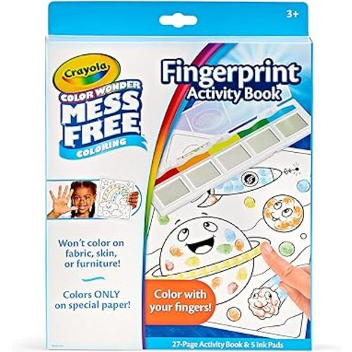 Crayola Color Wonder Mess Free Fingerprint Ink Painting Activity Set, Finger Painting Alternative, Toddler Coloring, Gift, 3+
