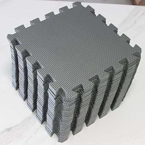 YIMINYUER® 25 Tiles (30cm×30cm×1cm Each Tile) Baby Soft Puzzle Play Mats, Kids Thick EVA Foam Floor, Toddlers & Children's Soft Interlocking Mat R12G301025