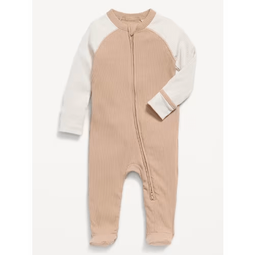 Unisex Sleep & Play 2-Way-Zip Footed One-Piece for Baby 0-3 m