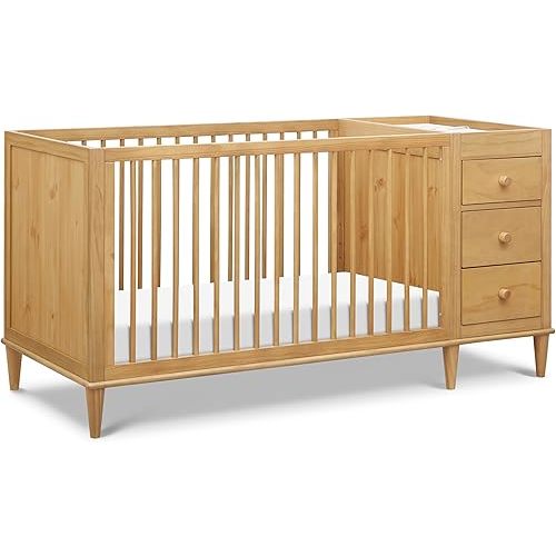 DaVinci Marley 3-in-1 Crib and Changer Combo in Honey