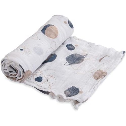 Little Unicorn – Planetary Cotton Muslin Swaddle Blanket | Single | 100% Cotton | Super Soft | Newborns and Infants | Large 47” x 47” | Machine Washable