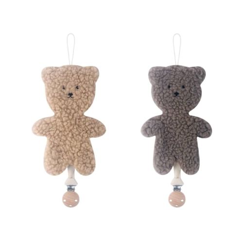 Baby Cartoon Pacifier Clip Holder,Light and Soft Dummy Holder Binky Holder Handmade 2 Pack