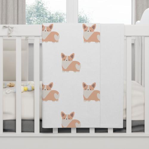 Corgi Baby Blanket | Soft Fleece | Excellent Baby Shower Gift | Perfect Nursery Blanket