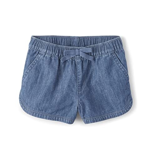 The Children's Place Baby Girls' and Toddler Pull On Chambray Shorts