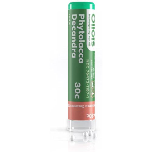 OLLOIS Phytolacca Decandra 30c, Organic Lactose-Free Homeopathic Medicines, 80 Pellets (Pack of 1)