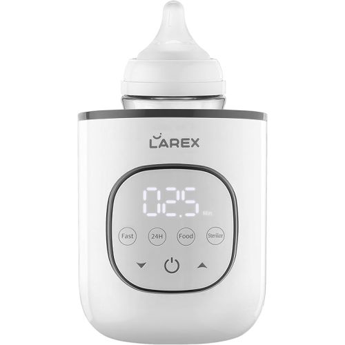 LAREX Bottle Warmer, Fast Baby Bottle Warmer for Breastmilk and Formula, with Timer and Accurate Temp Control, 8 in 1 Baby Milk Warmer BPA Free with Digital Display, Bottle Warmers for All Bottles