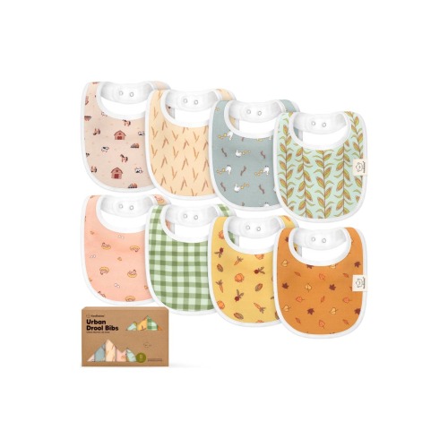 8-Pack Baby Drool Bibs
