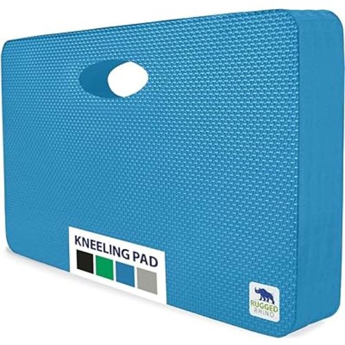 Rugged Rhino Soft Foam Kneeling Pad, Thick Knee Mat Resists Water, Durable Shock Absorbent Pads, Comfortable Strong Rebound, Gardening, Mechanic Tools, Bath Tub Essentials Bright Blue