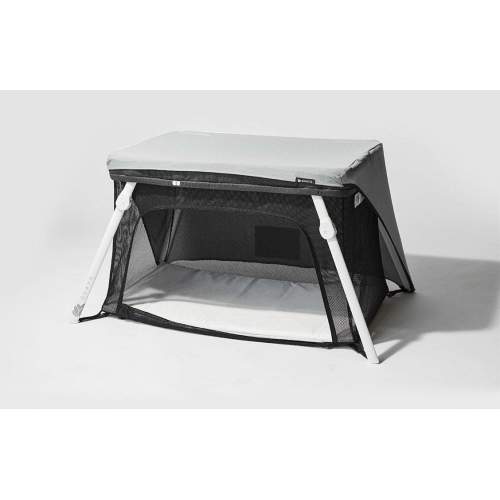 Lotus Crib Fun Shade in Gray: Pack & Play Crib Shade/Sun Cover - Guava Family