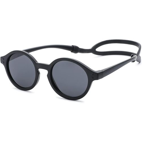 COASION Baby Polarized Sunglasses with Strap Adjustable TPEE Flexible Frame for Toddler Girls Boys Age 0-36 Months