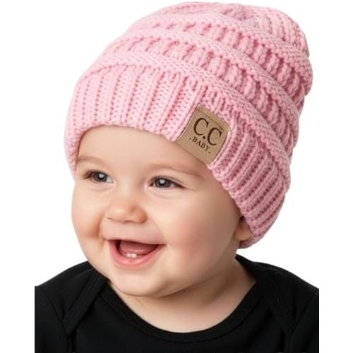 Funky Junque Baby Winter Hat – Cute Newborn Hats, Cozy Warm Infant Beanie, Soft Knit Stocking Stuffer for Babies 0–12 Months