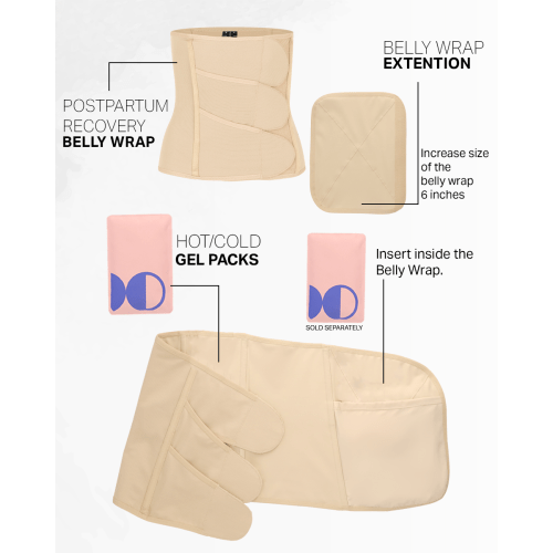Elara Luxury Postpartum Belly Wrap Core Compression Recovery Support