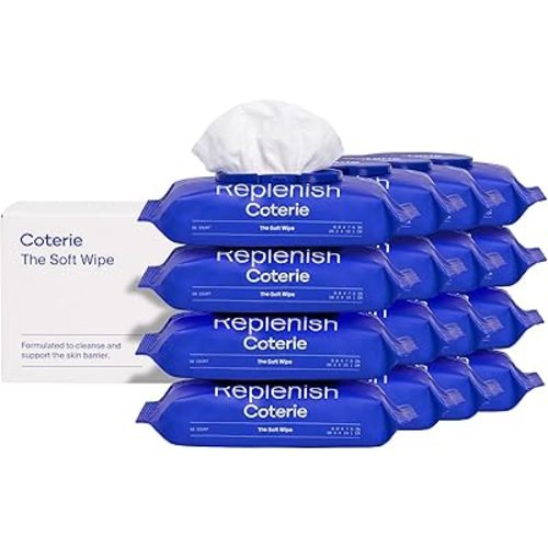 Coterie Baby Soft Wipe for Sensitive Skin, Hydrating Moisturizers and Emollients, Made with Cotton, Plant-Based & Plastic-Free Fibers, Hypoallergenic, Clean Gentle Baby Essentials, 12 Pack, 672 Count