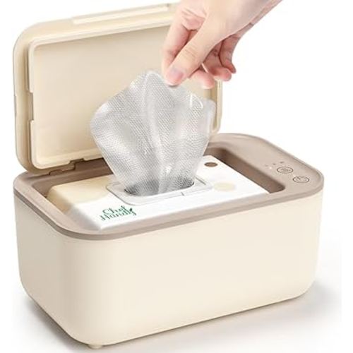 Baby Wipe Warmer, Wipe Warmer and Baby Wet Wipes Dispenser, 3 Mode Temp Control, Large Capacity, Evenly Overall Heating, Silence for Babies, Portable Diaper Wipe Warmer with Changing Light (Yellow)