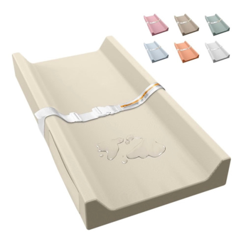 Vegan Leather Baby Changing Pad, Waterproof & Wipeable Soft Diaper Changing Mat 32“ x 16.6" Comfortable Infant Changing Station for Dresser & Table