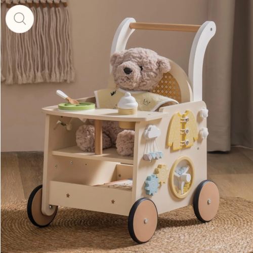 ROBUD  Wooden Baby Push Walker - Rattan