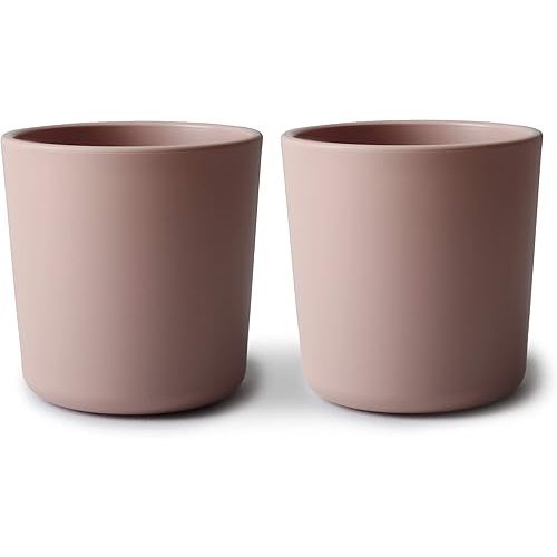 mushie Dinnerware Cups For Kids 7 fl. oz. | Made in Denmark, Set of 2 (Blush)