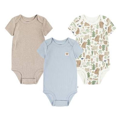 Newborn Baby Huggies Babywear® Organic Short Sleeve Bodysuits 3-Pack