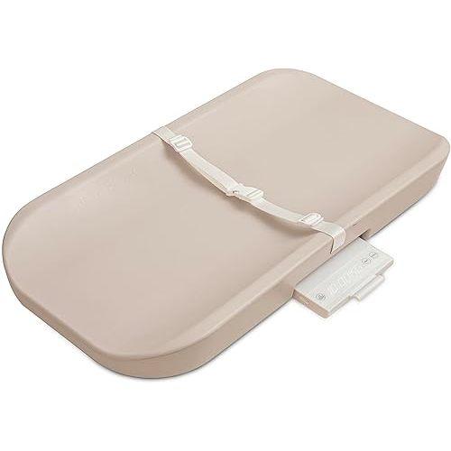 Baby Changing Pad, Luxury Baby Scale, 2-in-1 Baby Smart Scale and Change Pad, Waterproof, Wipeable Changing Pad with Safety Belt, Non-Slip Pad for Dresser, Easy to Clean & Portable Pad
