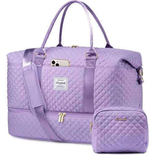 LOVEVOOK Travel Duffle Bag,Weekender Bags for Women with Shoe Compartment，Carry on Overnight Bag with Toiletry Bag,Gym Duffel Bag with Wet Pocket, Hospital Bags for Labor and Delivery