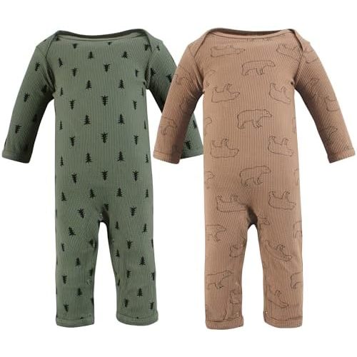 Hudson Baby Unisex Baby Thermal Coveralls 2pk