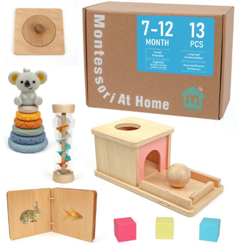 Montessori at Home Box for 7-12 Months (by MumBear) | Montessori Toys Montessori Materials