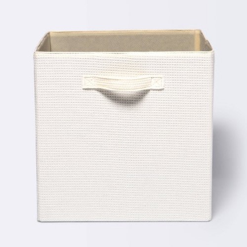 Waffle Weave 13"x13" Storage Cube - Cloud Island™ Cream