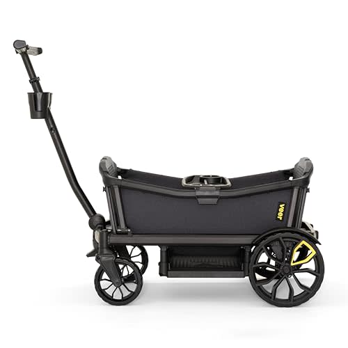 Veer All-Terrain Cruiser XL | Premium Off-Road Wagon Stroller for Babies, Toddlers, and Kids | Push/Pull/Push-Along Steering for Uneven Terrain | JPMA Certified | Lightweight and Collapsible | 4 Seats