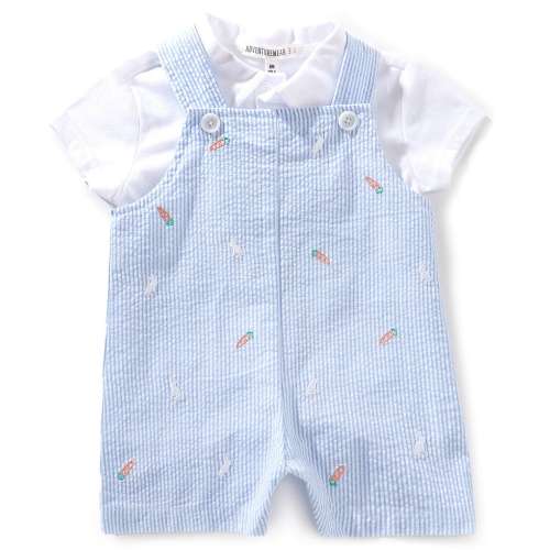 Adventurewear 360 Baby Boys 3-24 Months Bunny Short Sleeve Jon Jon Shortall