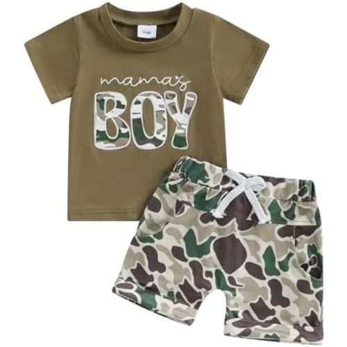 Toddler Baby Boy Summer Outfit Short Sleeve T Shirt Top Casual Shorts Set Infant Newborn Clothes 6 12 18 24 Month 2T