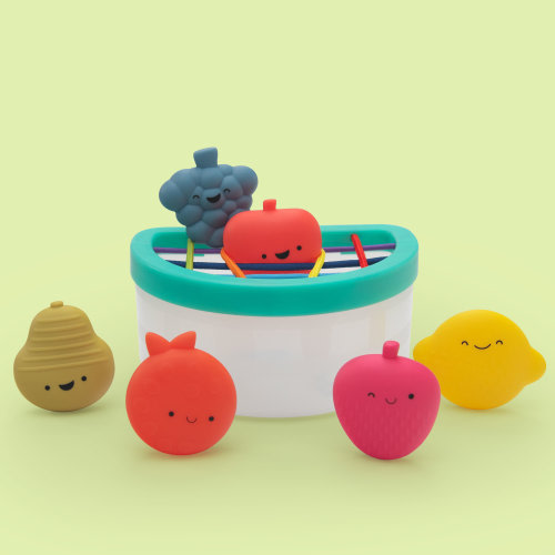 Sassy Fruit Fun Fill & Spill STEM Baby Toy Infants 6 Months Old to 2 Years Old