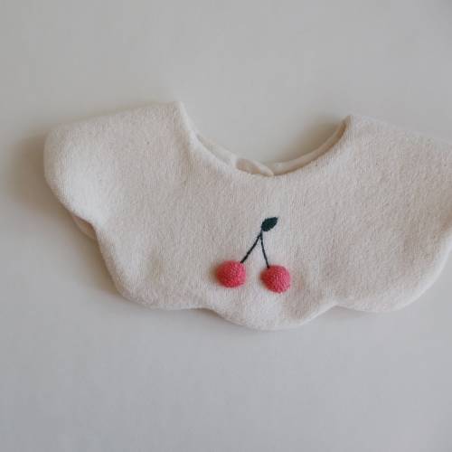 Organic Cotton Bib | Red Cerise