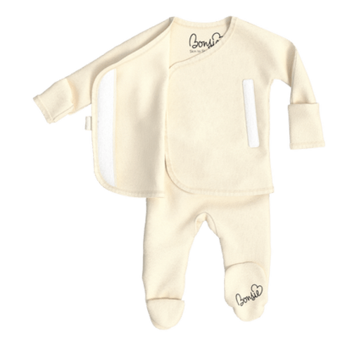 Footie - Oat – Bonsie Skin to Skin Babywear