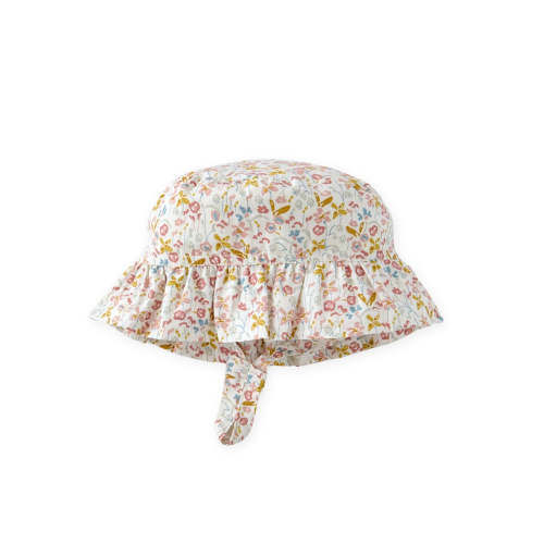 Pehr Ruffle Bucket Hat, 0-6M Floret