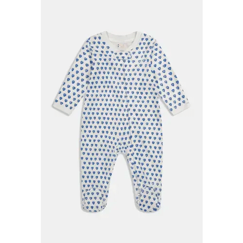Infant Hearts Zipper Footie