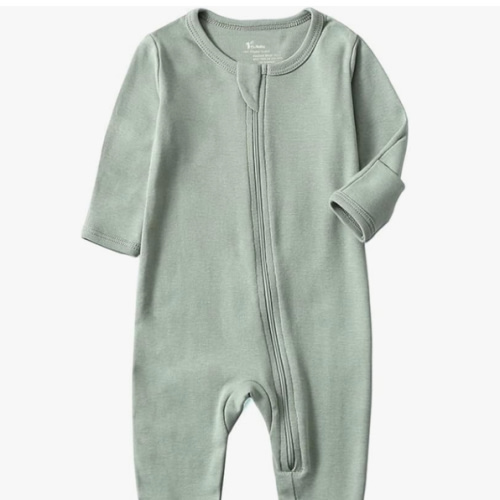 O2 BABY Baby Boys Girls Organic Cotton Zip-Front Sleeper Pajamas, Footed Sleep 'n Play