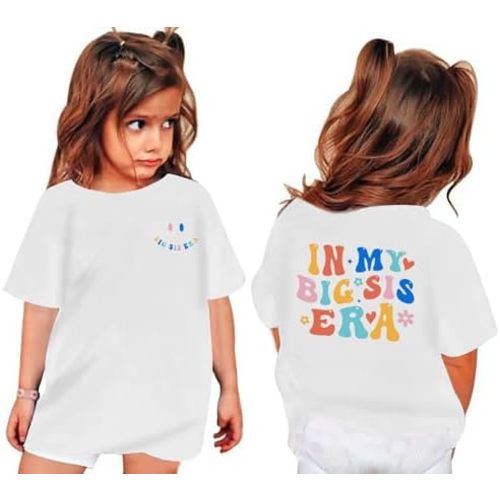 Toddler Big Sister Shirts in My Big Sister Era Girl Graphic T-Shirt Casual Toddler Infant Girls Outfits