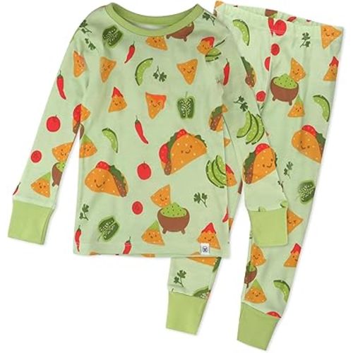 HonestBaby Multipack 2-Piece Pajamas Sleepwear PJs 100% Organic Cotton for Infant Baby and Toddler Boys, Unisex