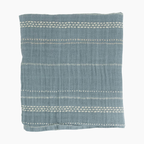Little Unicorn Organic Cotton Muslin Swaddle Blanket - Sillwater Stitch, Large